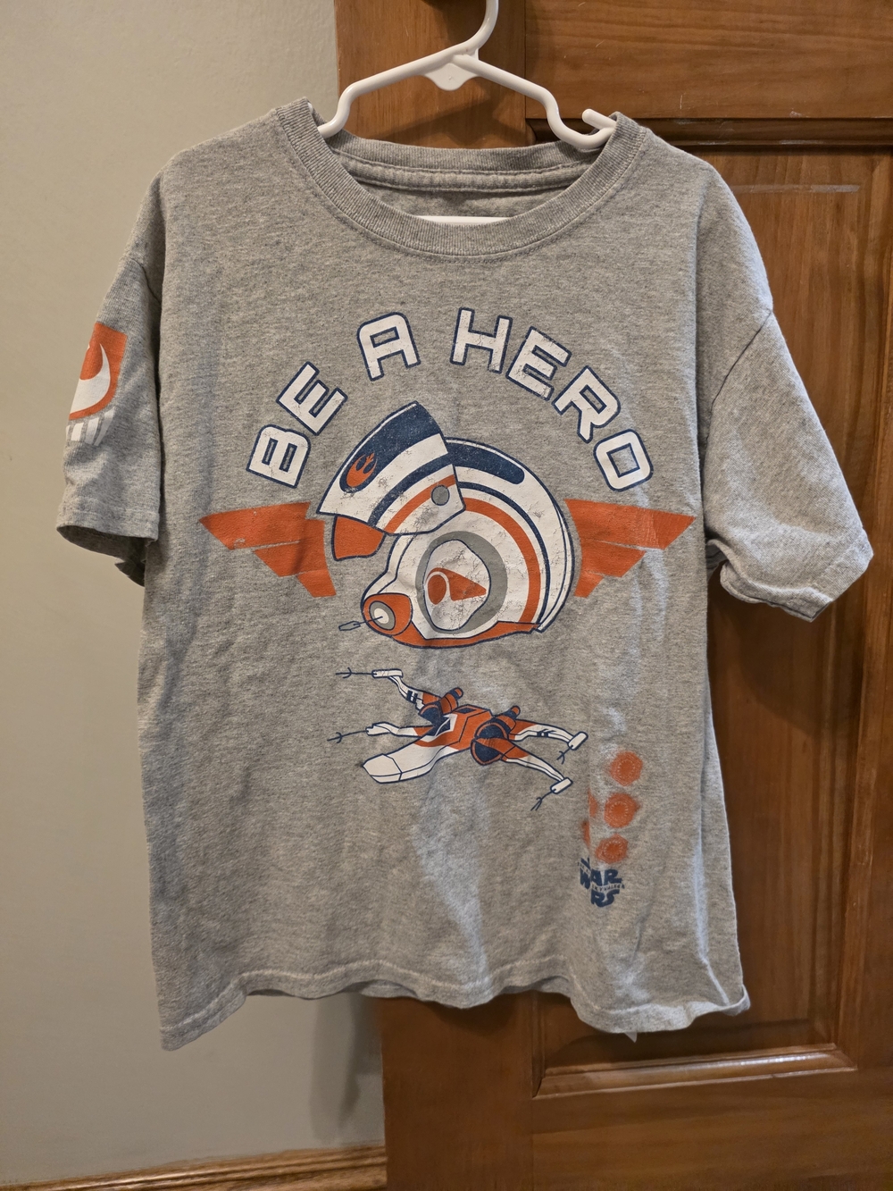 Kids Star Wars 'Be A Hero' Graphic Tee - Gray & Orange